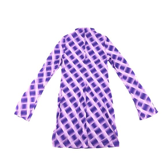 Gianni Song of Style Check Purple Jade Mini Dress S - Picture 5 of 11
